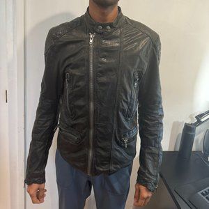 Diesel Amplified Stereotype Asymmetrical Leather Jacket